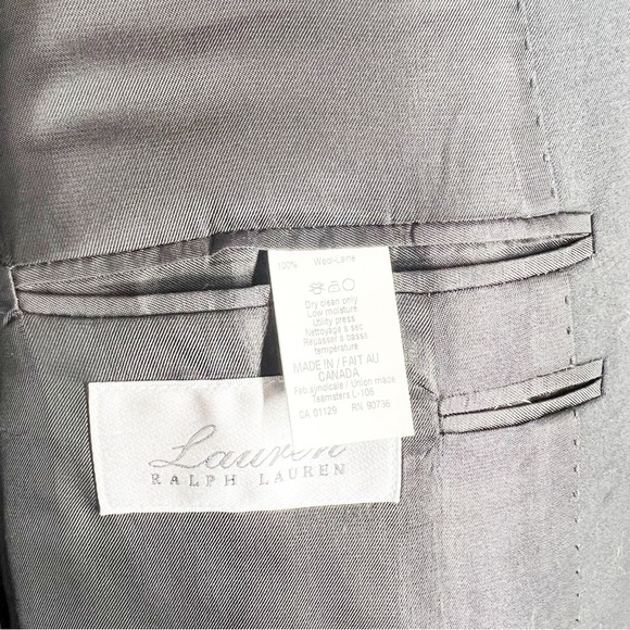 Lauren Ralph Lauren Men's Black Wool Suit Blazer Jacket Size 50L - Picture 11 of 12